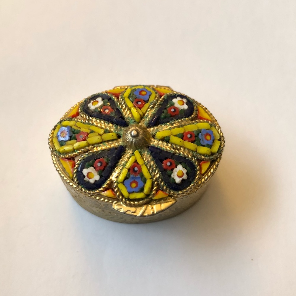 Vintage Micro Mosaic Pill Box